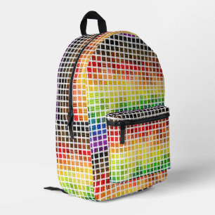 Quirky Boho Plaid Colourful Gay Rainbow Pride Flag Printed Backpack
