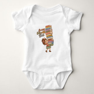 Quirky Book Lover Girl Clipart, Cute Girl with Gia Baby Bodysuit