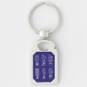 Quirky botanical key ring