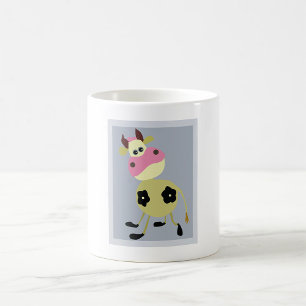 Quirky Cartoon Cow Fun Farm Animal  Coffee Mug