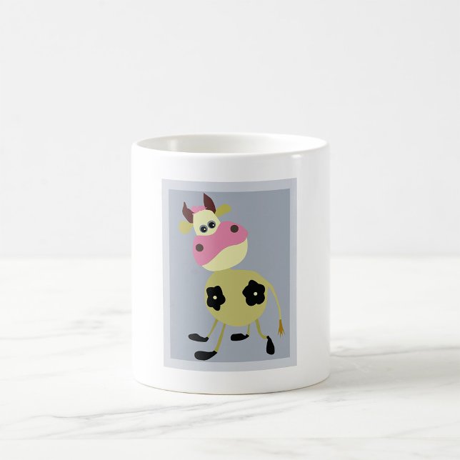 Quirky Cartoon Cow Fun Farm Animal  Coffee Mug (Creator Uploaded)