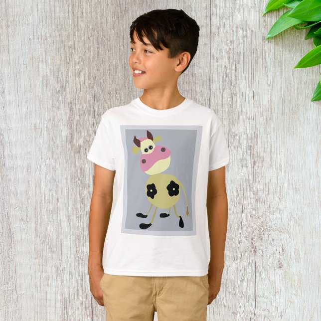 Quirky Cartoon Cow Fun Farm Animal  T-Shirt (Creator Uploaded)
