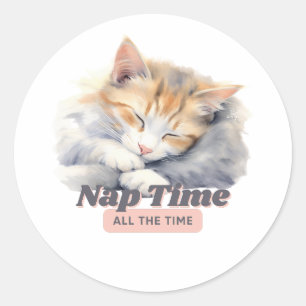 Quirky Cat Gifts for Animal Lovers Classic Round Sticker