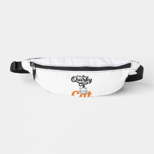 Quirky Cat Vintage Engraving Cat Lover Design_1 Bum Bags