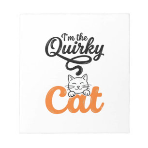 Quirky Cat Vintage Engraving Cat Lover Design_1 Notepad