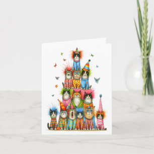 QUIRKY CATS Version1  Note Card