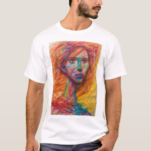 Quirky Charm: Ugly Woman's Chaotic Scribbles Tee