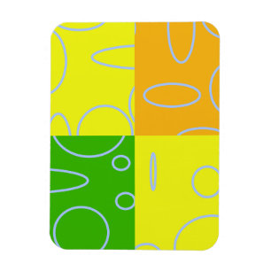 Quirky Chic Modern Abstract Popcorn Anime Loops Magnet