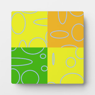 Quirky Chic Modern Abstract Popcorn Anime Loops Plaque