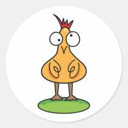 Quirky Chicken Sticker | Farm Animal Art