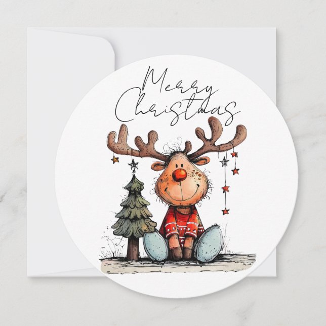 Quirky Christmas Reindeer (Front)