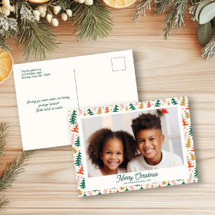 Quirky Christmas Tree Holiday Family Photo Card