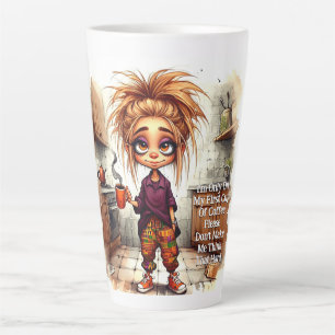 Quirky Coffee Lady 1st Cup Latte Mug