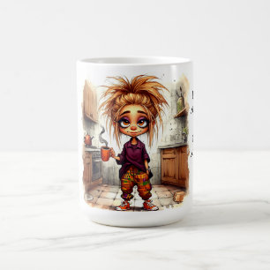 Quirky Coffee Lady 1st Cup Mug