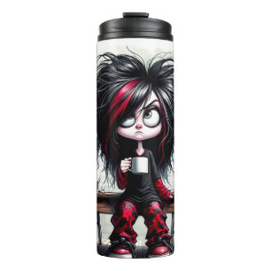 Quirky Coffee Lady Don't Start Thermal Tumbler