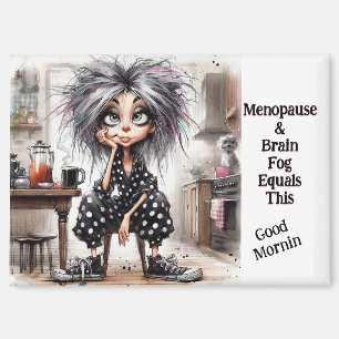 Quirky Coffee Lady Menopause Magnet