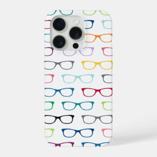Quirky Colourful Hipster Glasses Pattern iPhone Case