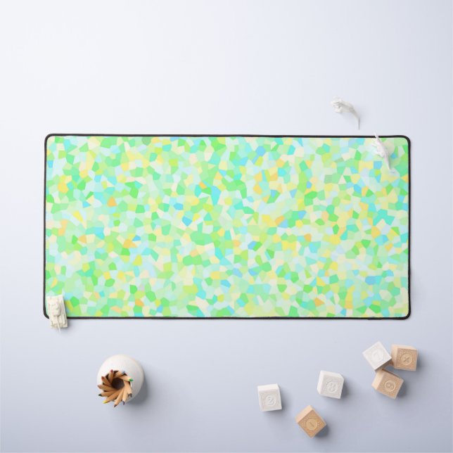 Quirky Colourful Maximalist Groovy Sprinkle Mosaic Desk Mat (Kids Table)
