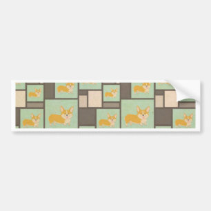 Quirky Corgi Kraft Present Gift Wrap Wrapping Bumper Sticker