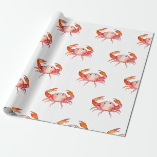 Quirky crab wrapping paper