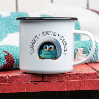 Quirky Cute Cuddly Tea Mug | Penguin Mug Gift