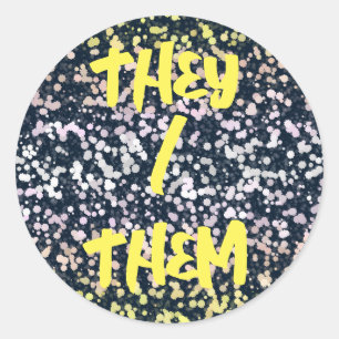 Quirky Cute Retro Boho Flora Pangender Pride Flag Classic Round Sticker