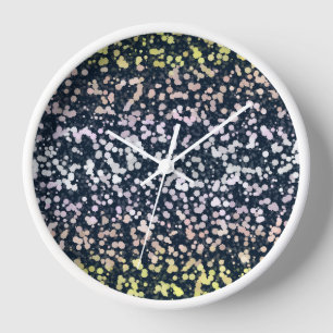 Quirky Cute Retro Boho Flora Pangender Pride Flag Clock