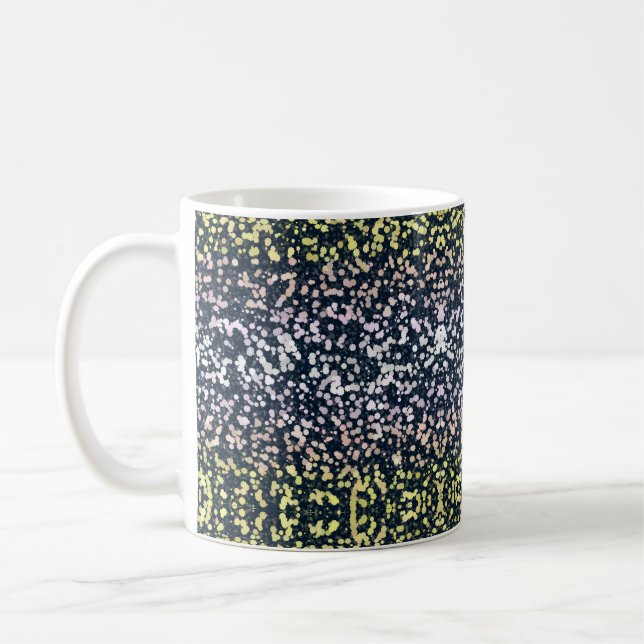 Quirky Cute Retro Boho Flora Pangender Pride Flag Coffee Mug (Left)