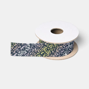 Quirky Cute Retro Boho Flora Pangender Pride Flag Satin Ribbon