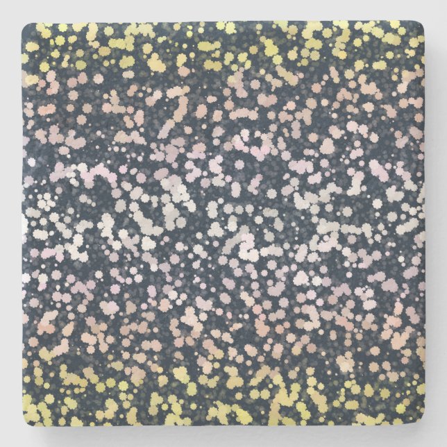 Quirky Cute Retro Boho Flora Pangender Pride Flag Stone Coaster (Front)