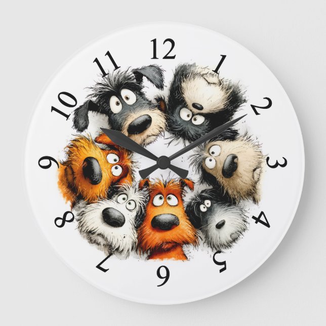Quirky dogclov large clock (Front)