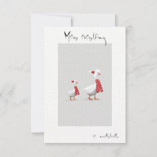 Quirky doodles thank you card