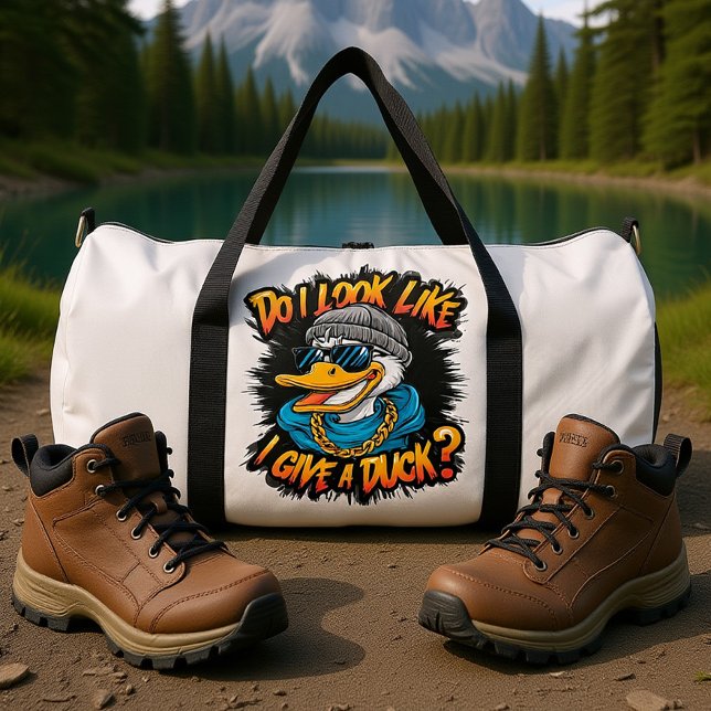 Quirky Duck: Do I Look Like I Give A Duck Duffle Bag (Creator Uploaded)