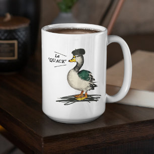 Quirky Duck, Funny French Duck Coffee Mug