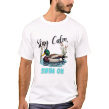 Quirky Duck Swimming Graphic Tee – Fun and Playful