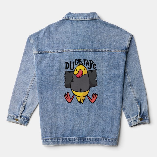 Quirky Duck Tape Wall Mount Denim Jacket (Back)