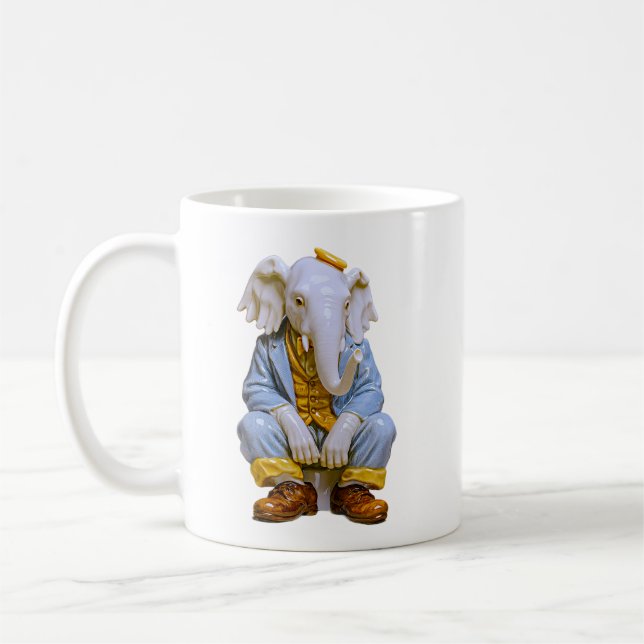 Quirky Elephant Man  Coffee Mug (Left)