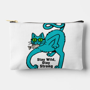 Quirky Expressive Cat Accessory Pouch