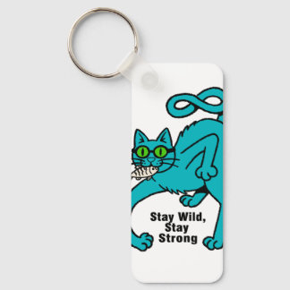 Quirky Expressive Cat Key Ring