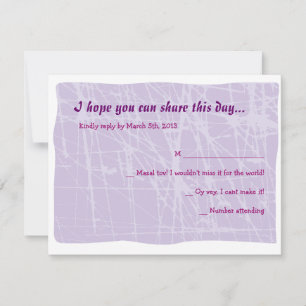 Quirky Female Bat Mitzvah Invitation Reply Card