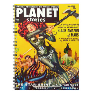 QUIRKY FIFTIES SCI FI PULP DESIGN NOTEBOOK