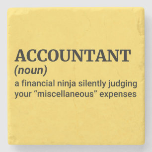 Quirky Finance Gift Stone Coaster