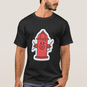 Quirky Fire Hydrant Splash T-Shirt