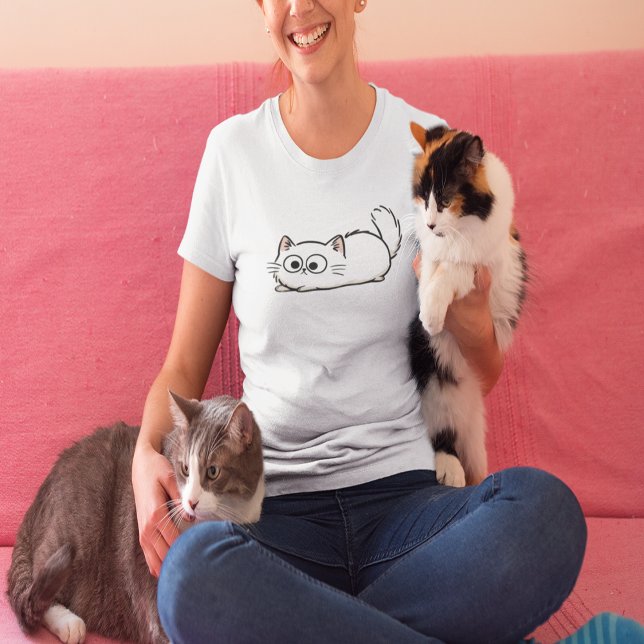 Quirky Fluffy Tail Cat Tri-Blend Shirt (Quirky Fluffy Tail Cat Tri-Blend Shirt)