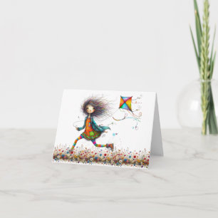 Quirky Fly A Kite Note Card