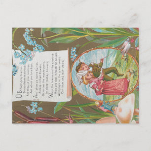 Quirky Funky Retro Valentine's Card, Kate Greenway Postcard
