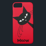 Quirky Funny Black Cat Feline iPhone 8/7 Case<br><div class="desc">This is a beautiful custom cat gift. This makes the perfect gift for any special occasion.</div>