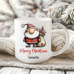 Quirky Funny Santa Claus Cartoon Coffee Mug