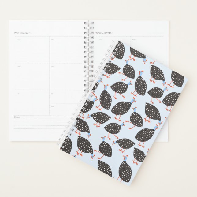 Quirky Guinea Fowl Bird Pattern Planner (Display)