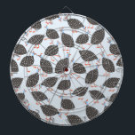 Quirky Guinea Fowl Pattern Dartboard<br><div class="desc">A fun flock of Guinea Hens on a pale blue background to make you smile.</div>